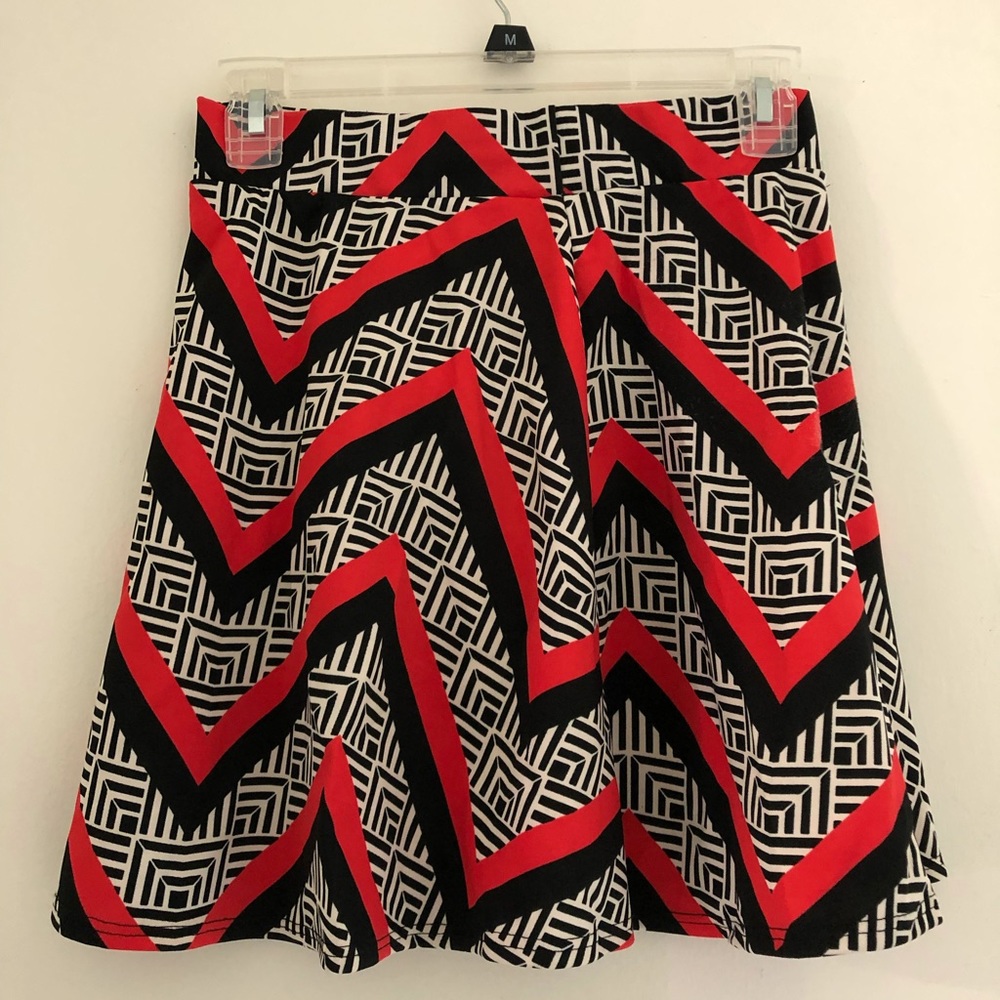 Multicolored skater skirt